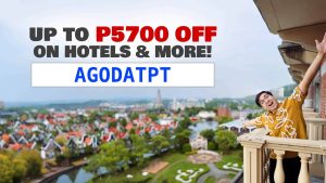 Use Promo Code AGODATPT for up to $100 (P5700) OFF on Agoda Hotels & More!