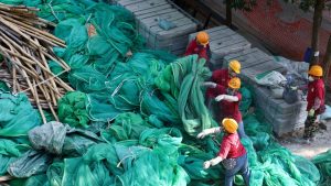 узивно | След тестът установи, че проба от мрежа от скеле в Хонконг се запалва, въпреки че отговаря на стандартите за безопасност