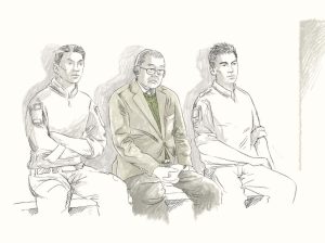 Процесът срещу Джими Лай: Публикуваните скици предлагат на обществеността поглед върху моменти от съдебната зала