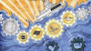 В Куншан, китайският нервен център на Foxconn, старата технология се опитва да научи нови трикове